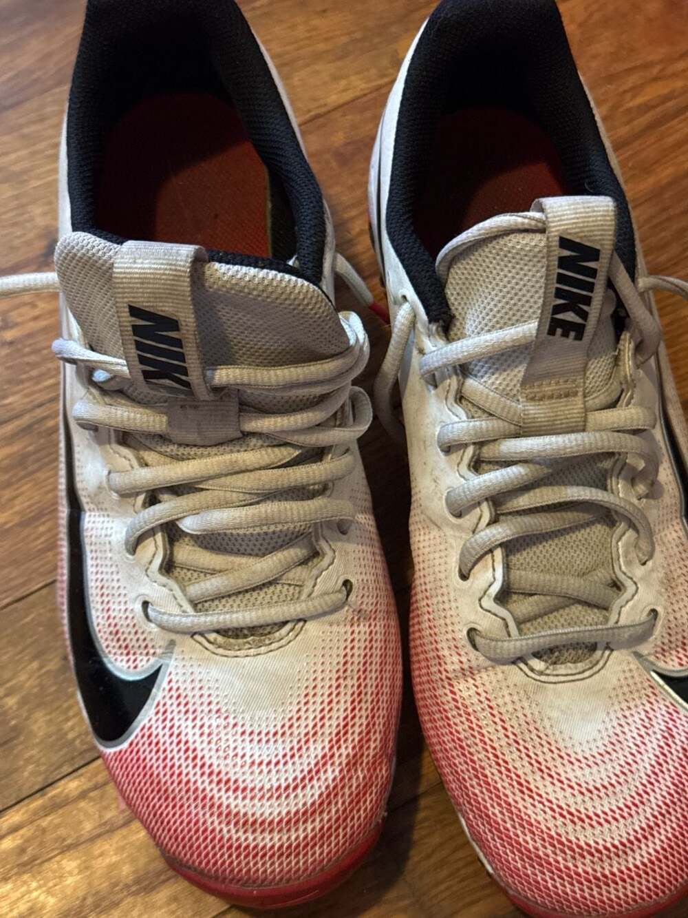 Nike Vapor Edge Shark 3 Size 7 Football Cleats White University Red